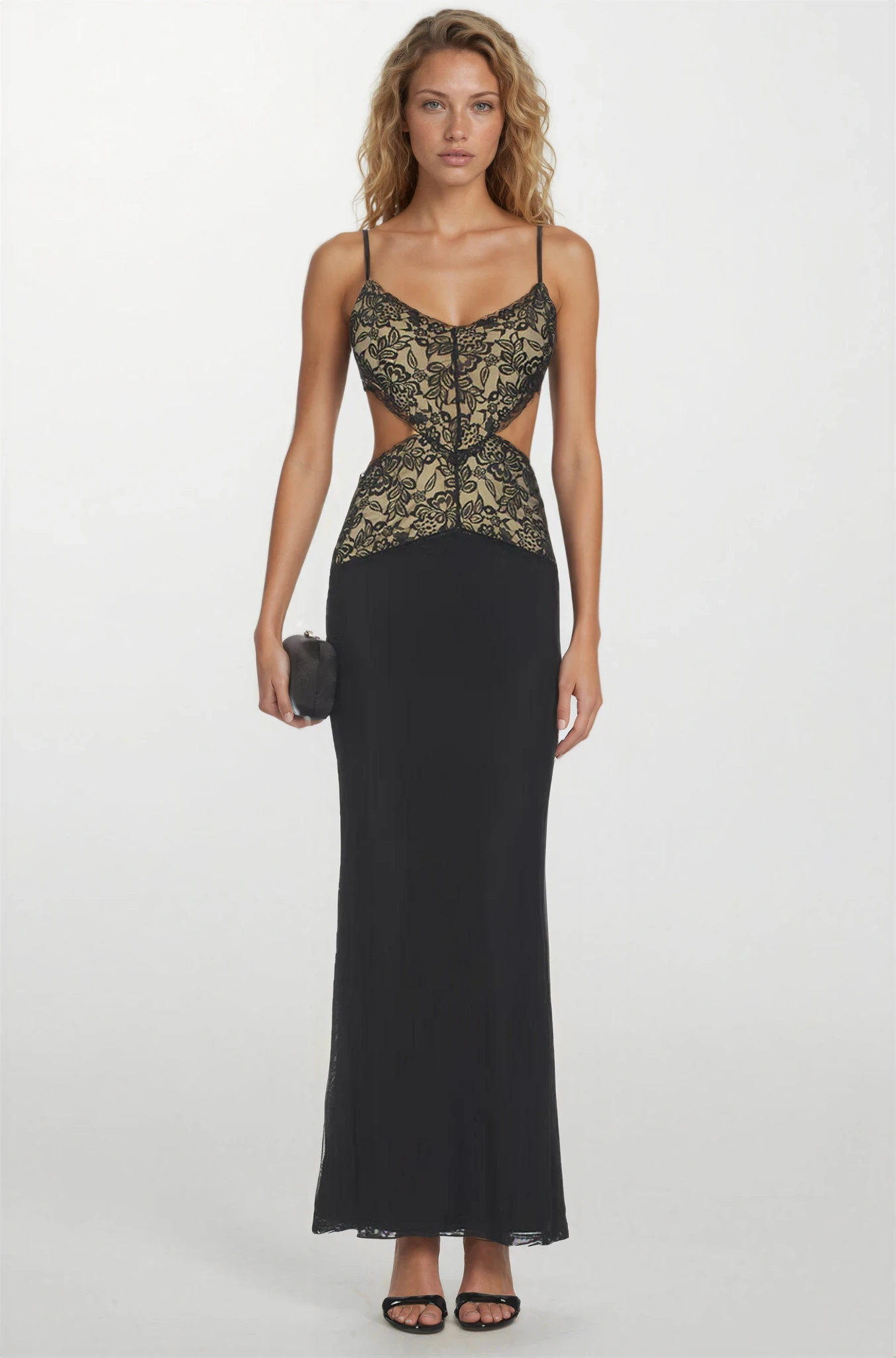 ROME – Lace Cutout Maxi Dress – 8695