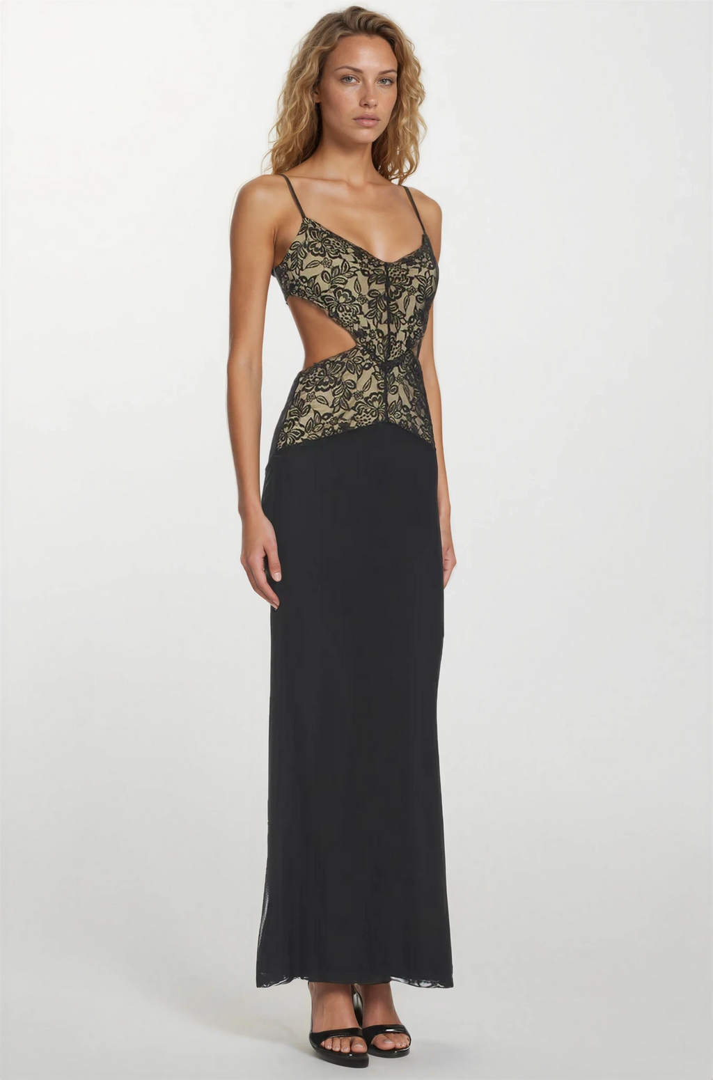 ROME – Lace Cutout Maxi Dress – 8695