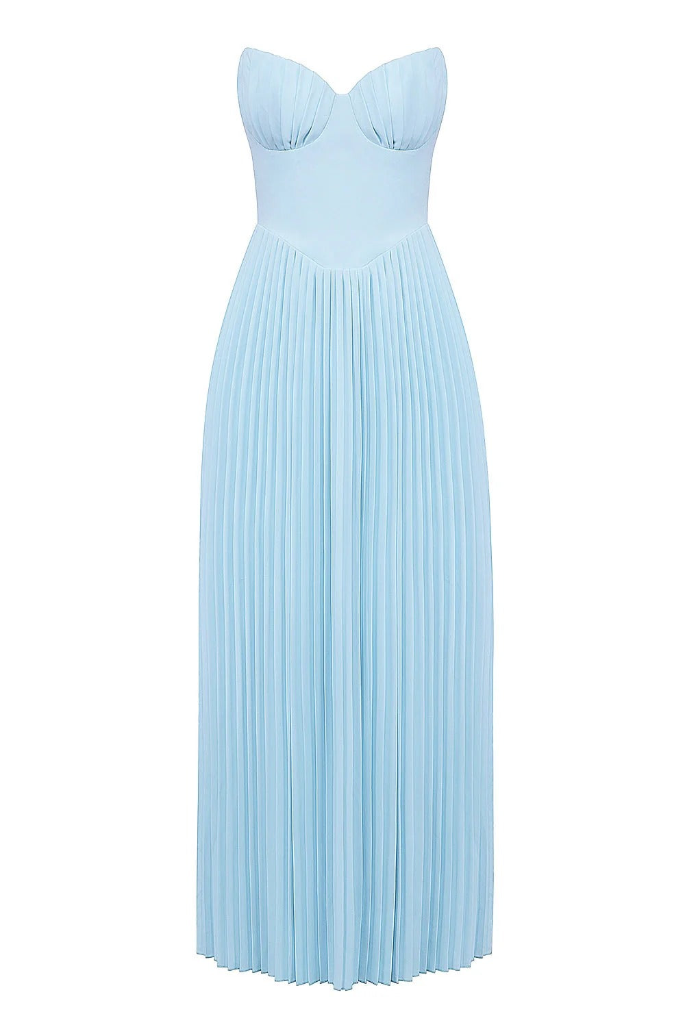 MYKONOS – Strapless Pleated Maxi Dress – 9923