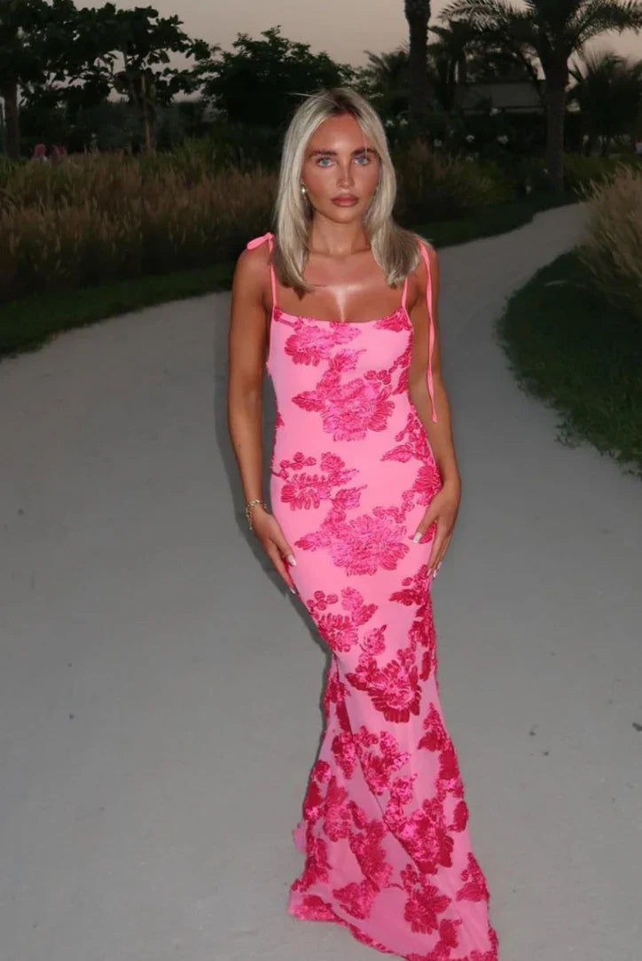 SEVILLE – Floral Bodycon Maxi Dress – 6540