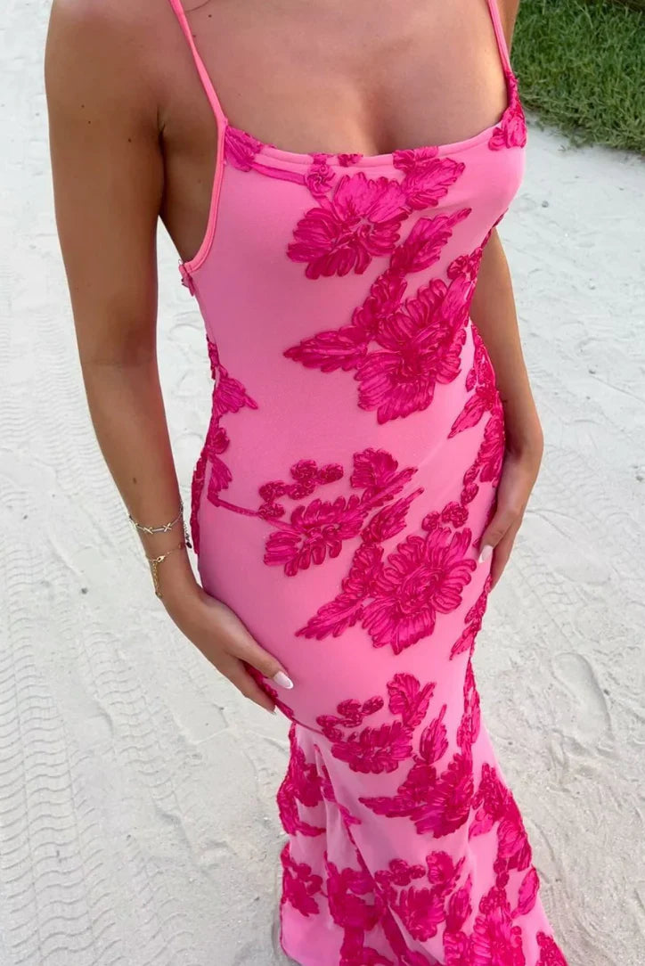 SEVILLE – Floral Bodycon Maxi Dress – 6540