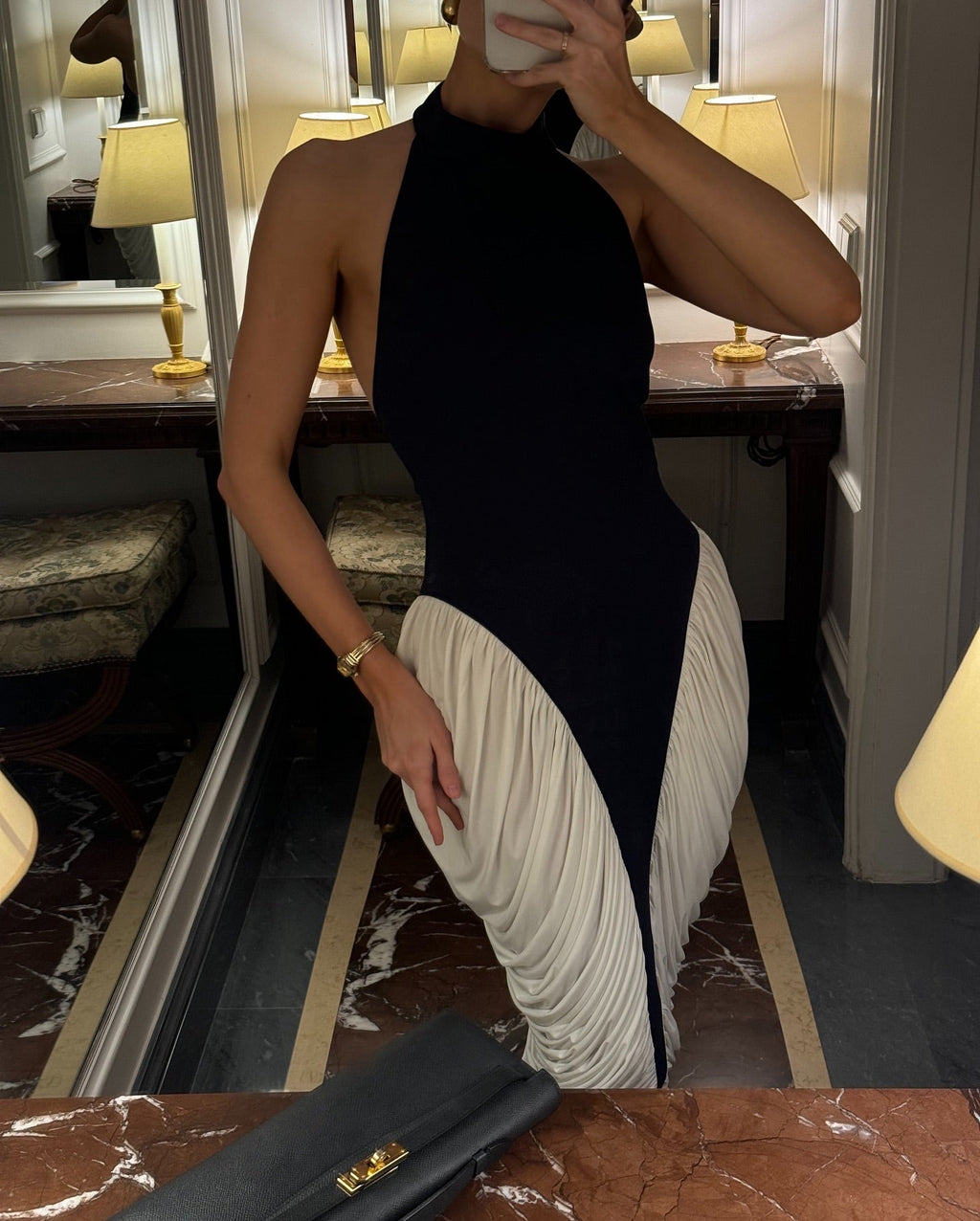 ATHENS – Halter Pleated Dress – 7894