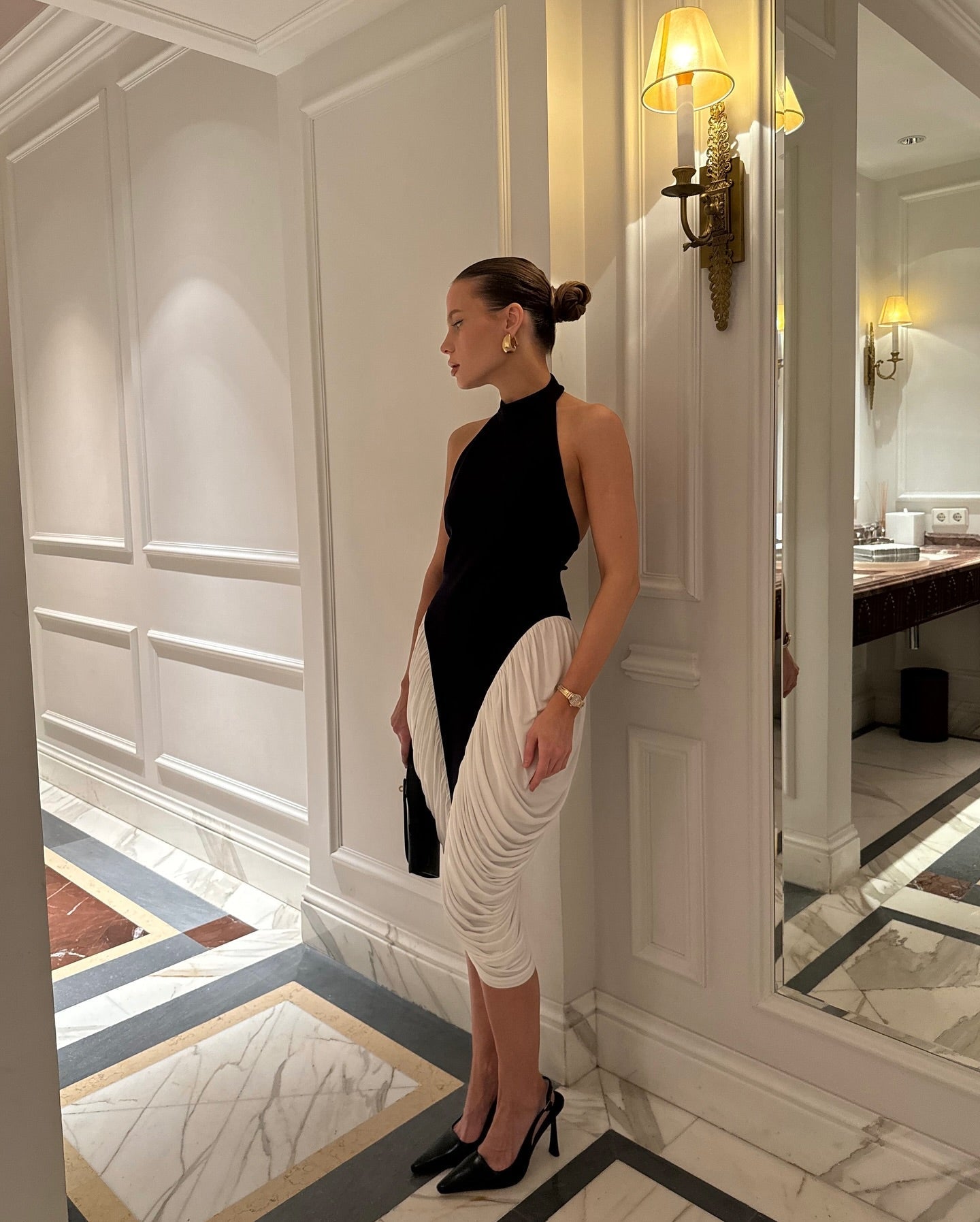 ATHENS – Halter Pleated Dress – 7894