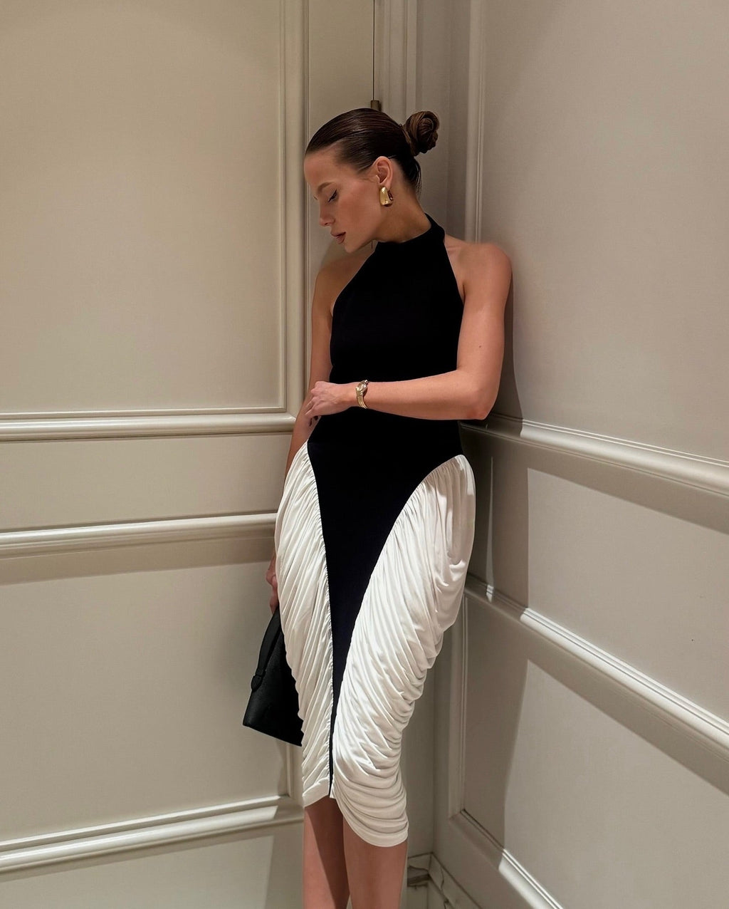 ATHENS – Halter Pleated Dress – 7894