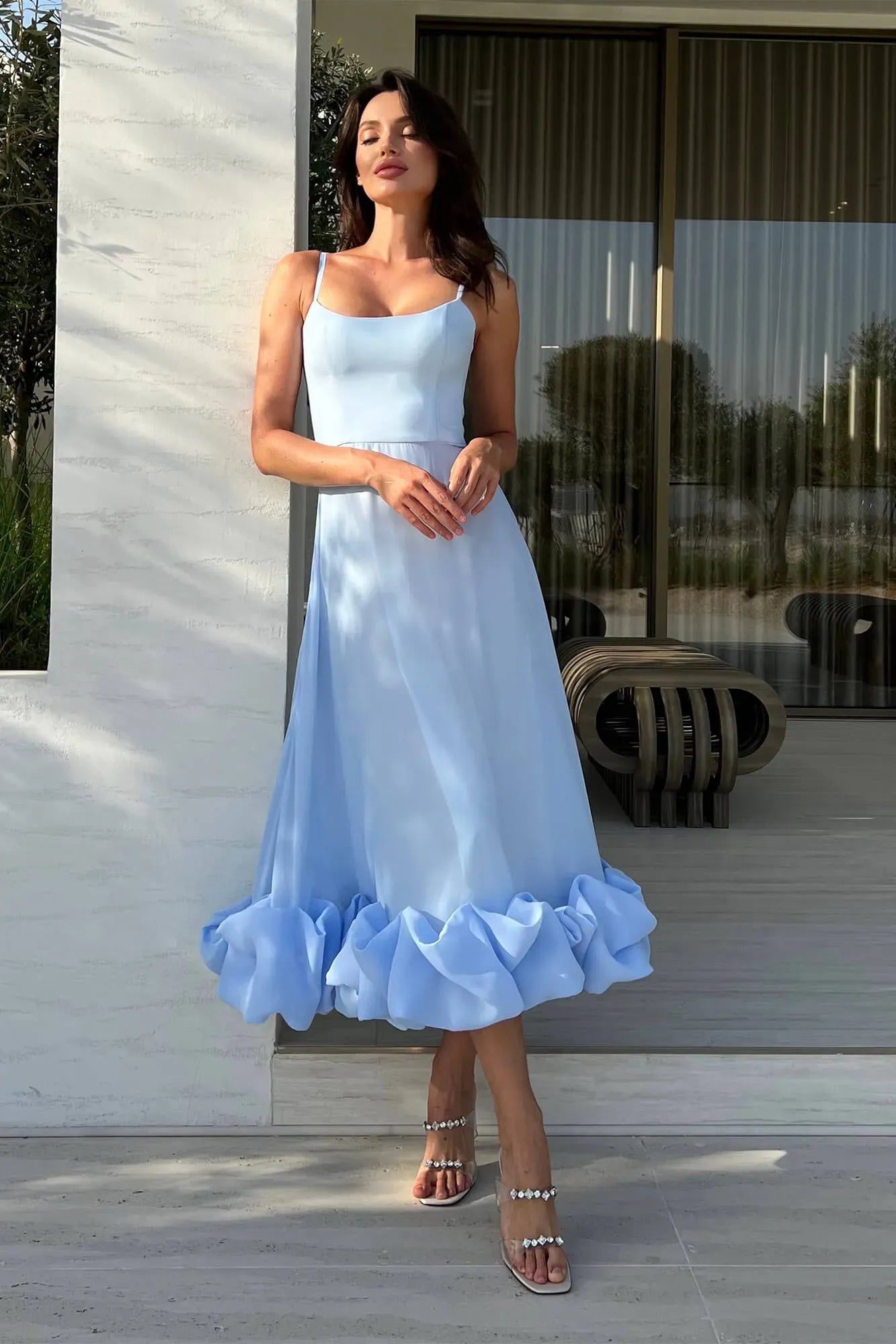 NAPLES – Sleeveless Twirl Midi Dress – 9128