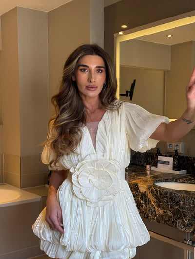 LISBON – Floral Pleated Mini Dress – 2773