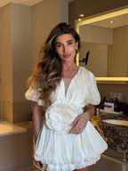 LISBON – Floral Pleated Mini Dress – 2773