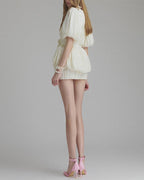 LISBON – Floral Pleated Mini Dress – 2773