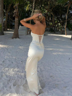 FLORENCE – Strapless Satin Dress – 9912