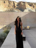 MILAN – V-Halterneck Maxi Dress – 1683