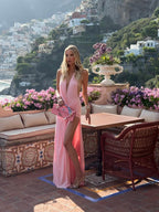 MILAN – V-Halterneck Maxi Dress – 1683