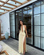 MILAN – V-Halterneck Maxi Dress – 1683