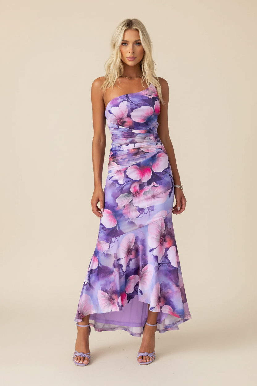 CORFU – One-Shoulder Maxi Dress – 6106