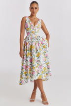ROME – Floral Midi Dress – 9555
