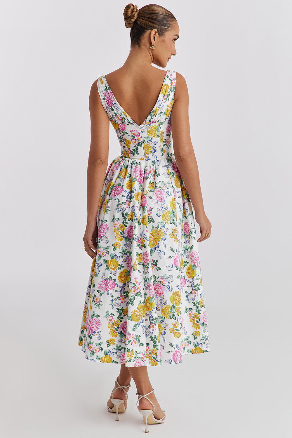 ROME – Floral Midi Dress – 9555