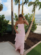 MARBELLA – Strapless Tiered Maxi Dress – 4659