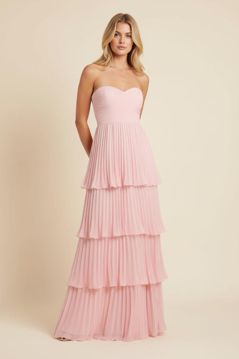 MARBELLA – Strapless Tiered Maxi Dress – 4659