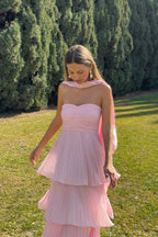 MARBELLA – Strapless Tiered Maxi Dress – 4659