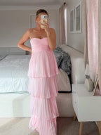 MARBELLA – Strapless Tiered Maxi Dress – 4659