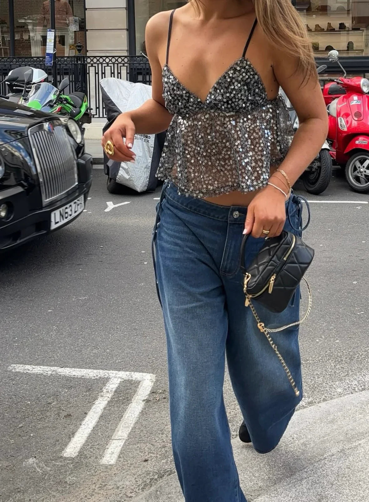 FLORENCE – Sequin Camisole Top – 8886