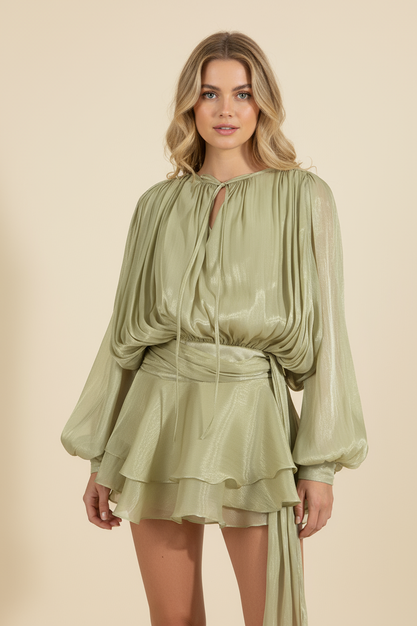 AMALFI – Satin Mini Dress – 9345