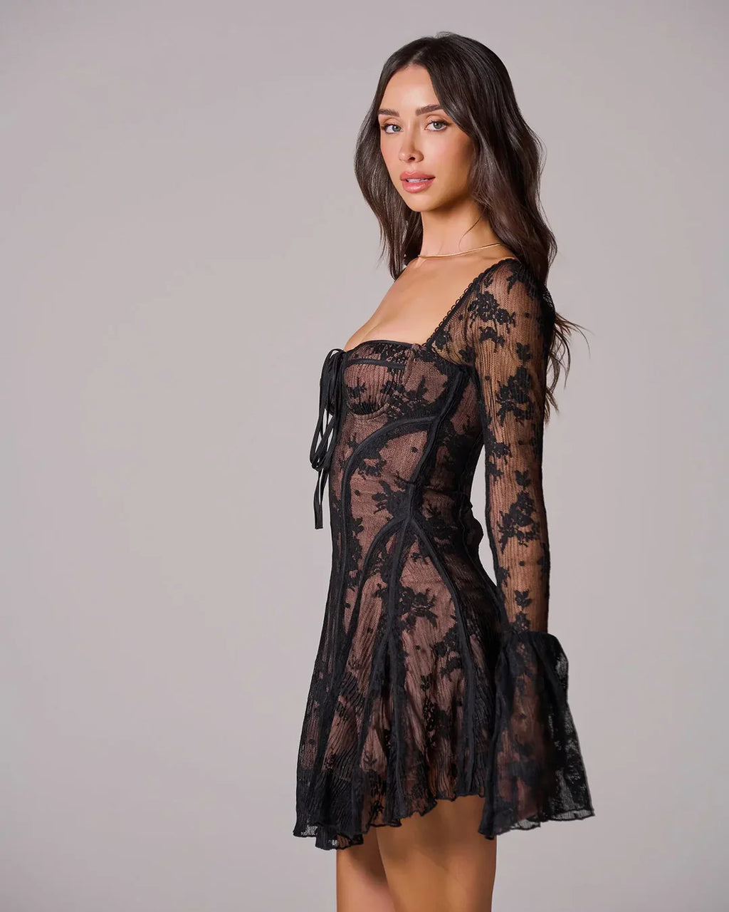 BARCELONA – Romantic Lace Mini Dress – 7550