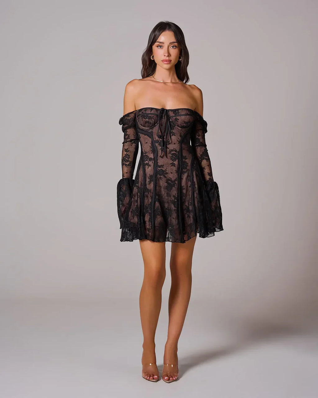 BARCELONA – Romantic Lace Mini Dress – 7550