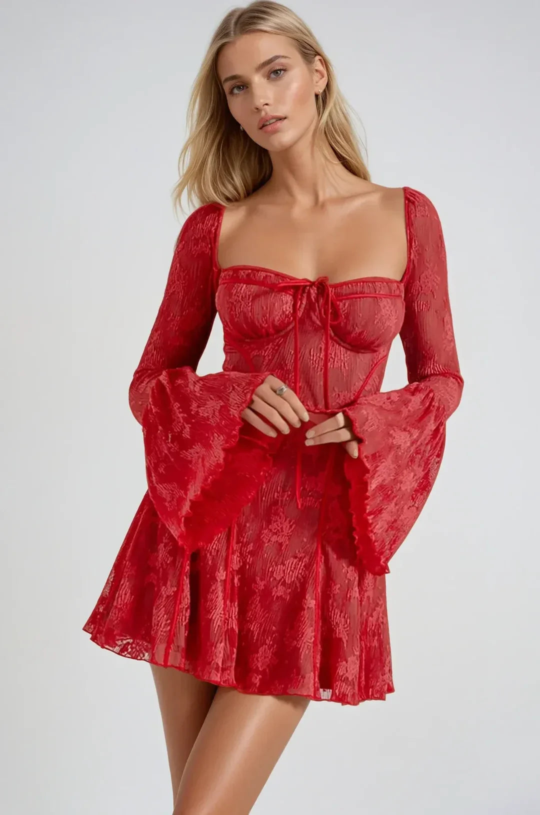 BARCELONA – Romantic Lace Mini Dress – 7550