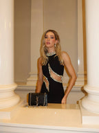 VENICE – Crystal Halterneck Maxi Dress – 7453