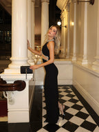 VENICE – Crystal Halterneck Maxi Dress – 7453