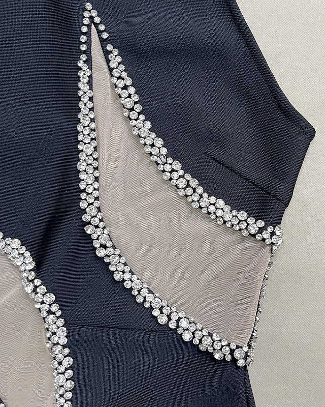 VENICE – Crystal Halterneck Maxi Dress – 7453