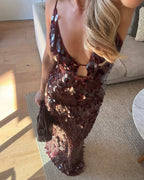 MONTPELLIER – Sleeveless Sparkly Maxi Dress – 9932