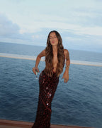 MONTPELLIER – Sleeveless Sparkly Maxi Dress – 9932