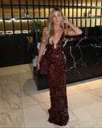 MONTPELLIER – Sleeveless Sparkly Maxi Dress – 9932