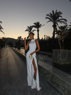 PALMA – High-Neck Maxi Dress – 8388