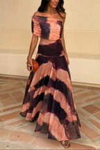 BIARRITZ – One Shoulder Mesh Maxi Dress – 1444