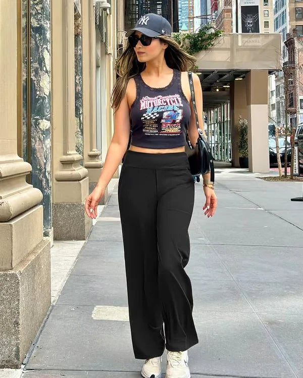 VALENCIA – Hoge Taille Flare Broek – 2186