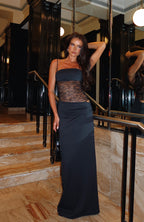 VALLETTA – Mesh-Waist Maxi Dress – 3207