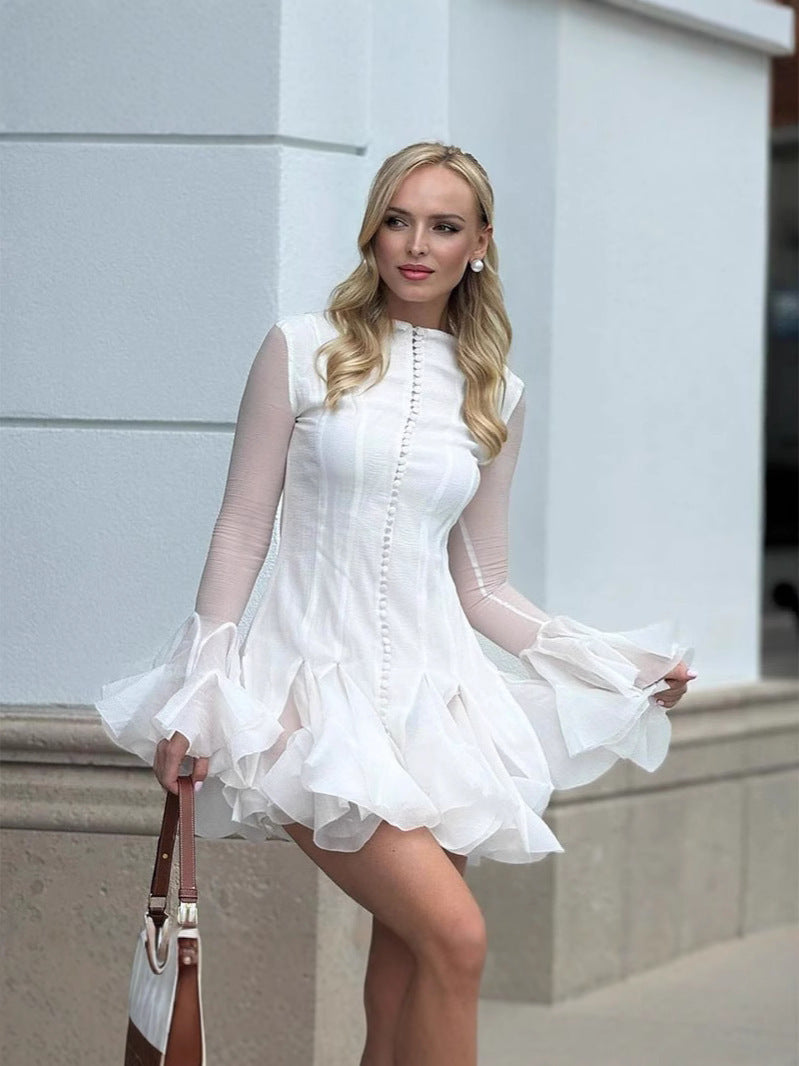 ATHENS – Long Sleeve Mini Dress – 1335