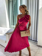VENICE – One-Shoulder Maxi Dress – 4621