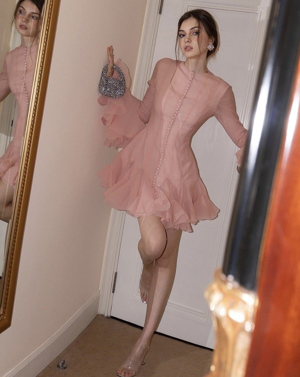 ATHENS – Long Sleeve Mini Dress – 1335