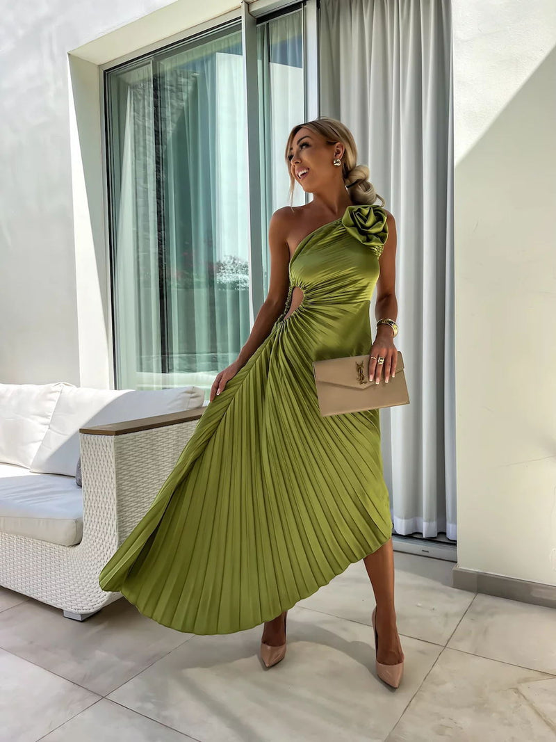 VENICE – One-Shoulder Maxi Dress – 4621