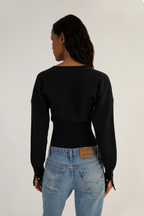 BRUSSELS – Fitted Ribbed Cardigan – 6534