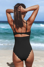IBIZA – Knotted Scalloped Swimsuit – 4713