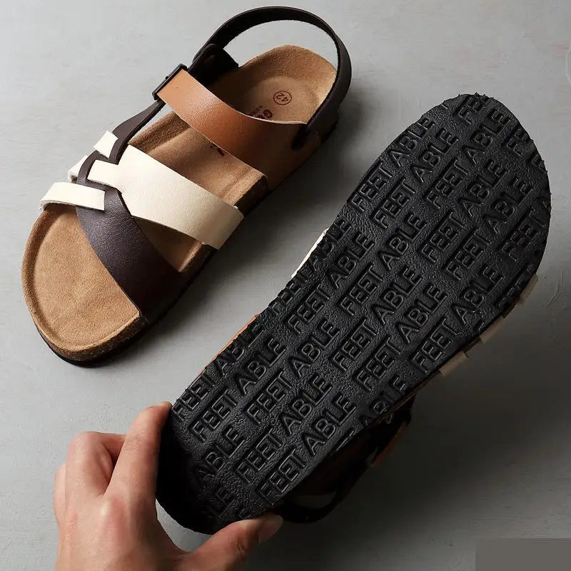 MILAN – Orthopedic Leather Sandals – 7024