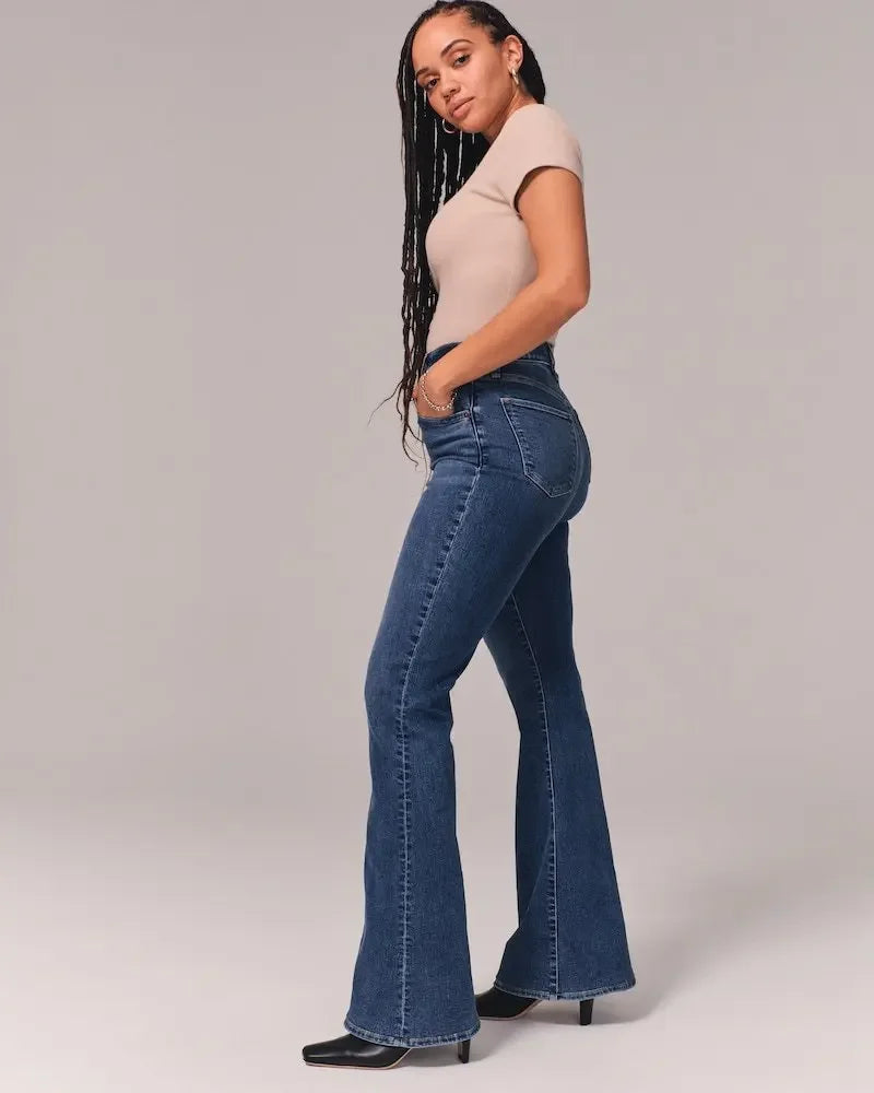 PARIS- Stretch Flare Jeans — Ultra High Rise