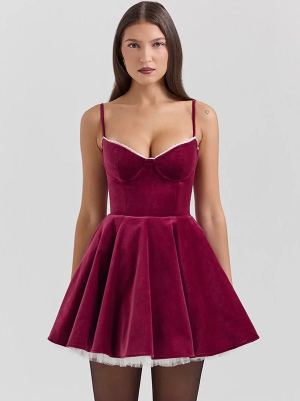 EDINBURGH – Velvet Mini Dress – 5860