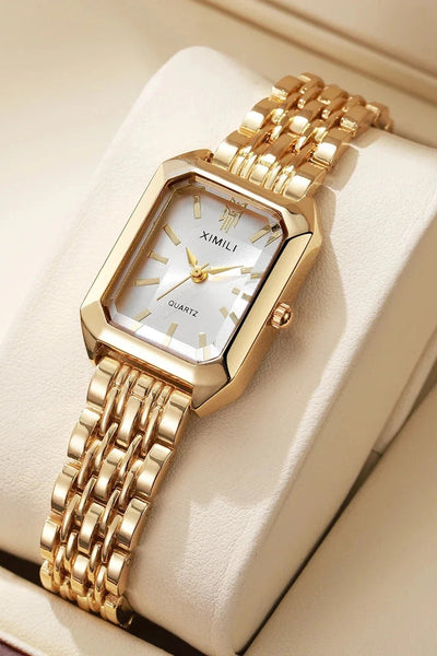 BRUGES – Silver Stainless Steel Rectangle Watch – 062