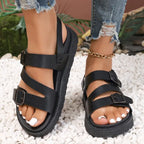 CORFU – Orthopedic Black Sandals – 3000