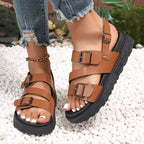 CORFU – Orthopedic Black Sandals – 3000